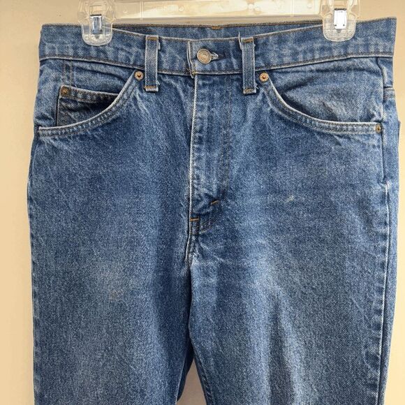 Vintage Levi's 517 Jeans Size 30x31 Flare USA Made 80s Whisker Fade Orange Tab - Picture 9 of 14
